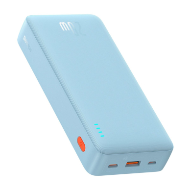 Baseus Airpow 20W 20000mAh Power Bank su White Baseus Simple Series USB-A – USB-C 50 cm kabeliu – mėlynas 1