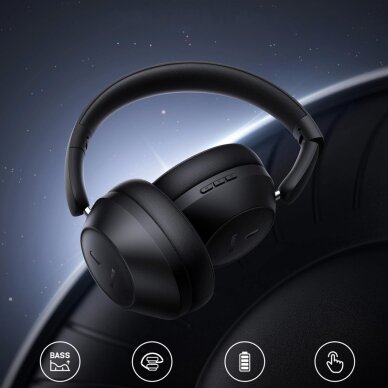 Belaidės ausinės Baseus Bass 30 Max On-Ear Bluetooth 5.3 – juodos 11