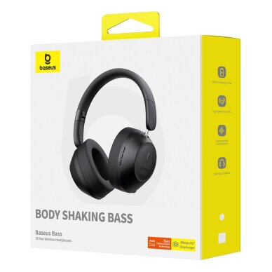 Belaidės ausinės Baseus Bass 30 Max On-Ear Bluetooth 5.3 – juodos 6