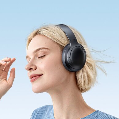 Belaidės ausinės Baseus Bass BH1 Lite On-Ear Bluetooth 6.0 – juodos 5