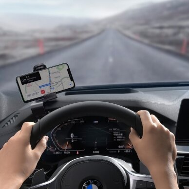 Laikiklis Baseus Big Mouth Pro Bracket Vehicle Mount Clip skirta Dashboard Juodas 10 Laikiklis Baseus Big Mouth Pro Bracket Vehicle Mount Clip skirta Dashboard Juodas 10