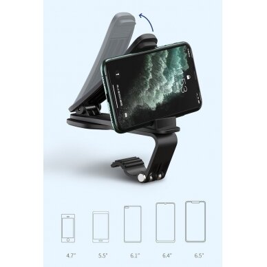 Laikiklis Baseus Big Mouth Pro Bracket Vehicle Mount Clip skirta Dashboard Juodas 19 Laikiklis Baseus Big Mouth Pro Bracket Vehicle Mount Clip skirta Dashboard Juodas 19