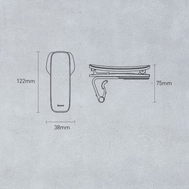 Laikiklis Baseus Big Mouth Pro Bracket Vehicle Mount Clip skirta Dashboard Juodas 20 Laikiklis Baseus Big Mouth Pro Bracket Vehicle Mount Clip skirta Dashboard Juodas 20
