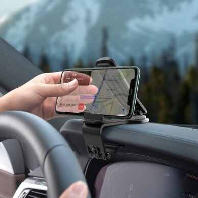 Laikiklis Baseus Big Mouth Pro Bracket Vehicle Mount Clip skirta Dashboard Juodas 9 Laikiklis Baseus Big Mouth Pro Bracket Vehicle Mount Clip skirta Dashboard Juodas 9