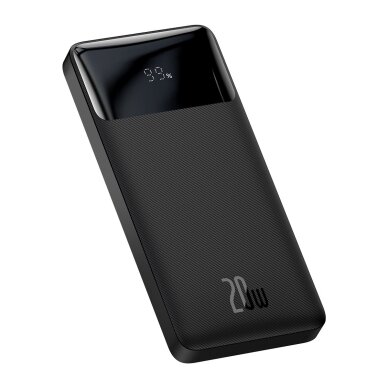 Baseus Bipow Fast Charging Power Bank 10000mAh 20W Black (Overseas Edition) + USB-A - Micro USB 0.25m Black Cable (PPBD050301) 1
