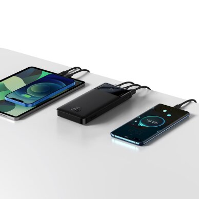 Baseus Bipow Fast Charging Power Bank 10000mAh 20W Black (Overseas Edition) + USB-A - Micro USB 0.25m Black Cable (PPBD050301) 8