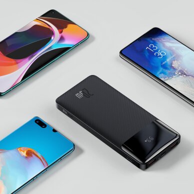 Baseus Bipow Fast Charging Power Bank 10000mAh 20W Black (Overseas Edition) + USB-A - Micro USB 0.25m Black Cable (PPBD050301) 9