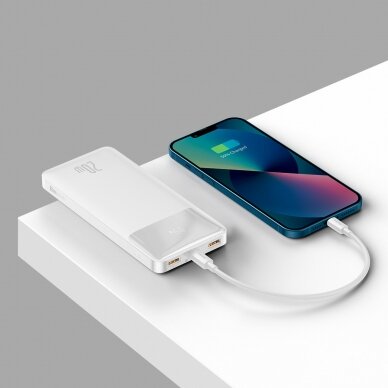 Baseus Bipow Fast Charging Power Bank 10000mAh 20W white (Overseas Edition) + USB-A - Micro USB cable 0.25m white (PPBD050502) 7