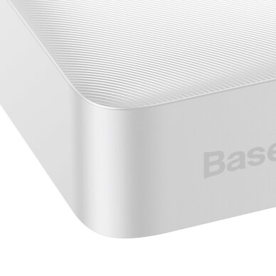 Baseus Bipow Fast Charging Power Bank 20000mAh 15W white (Overseas Edition) + USB-A - Micro USB 0.25m cable Baltas (PPBD050102) 5