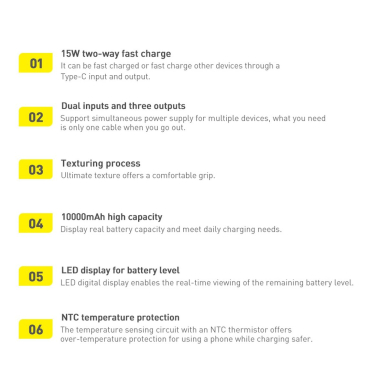 Baseus Bipow powerbank with display 10000mAh 15W white (Overseas Edition) + USB-A - Micro USB 0.25m cable white (PPBD050002) 14 Baseus Bipow powerbank with display 10000mAh 15W white (Overseas Edition) + USB-A - Micro USB 0.25m cable white (PPBD050002) 14