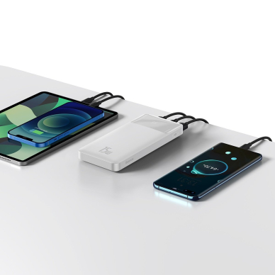 Baseus Bipow powerbank with display 10000mAh 15W white (Overseas Edition) + USB-A - Micro USB 0.25m cable white (PPBD050002) 8