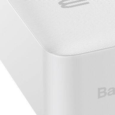 Baseus Bipow powerbank with display 30000mAh 15W Baltas (Overseas Edition) + USB-A - Micro USB cable 0.25m Baltas (PPBD050202) 5