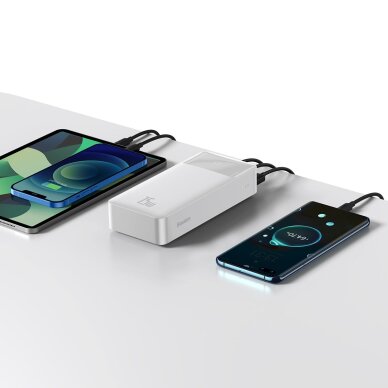 Baseus Bipow powerbank with display 30000mAh 15W Baltas (Overseas Edition) + USB-A - Micro USB cable 0.25m Baltas (PPBD050202) 8