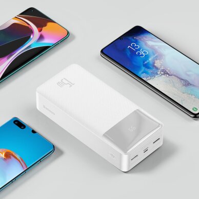 Baseus Bipow powerbank with display 30000mAh 15W Baltas (Overseas Edition) + USB-A - Micro USB cable 0.25m Baltas (PPBD050202) 9