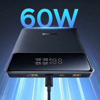 Išorinė baterija Baseus Blade H1 20000 mAh 100 W su ekranu – juoda 14 Išorinė baterija Baseus Blade H1 20000 mAh 100 W su ekranu – juoda 14