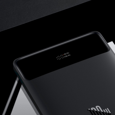 Baseus Blade PPBL000201 20000 mAh Power Bank 2x USB-A 2x USB-C 100W – juodas + USB-C kabelis 8