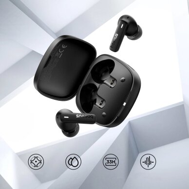 Belaidės ausinės Baseus Bowie E19 TWS In-Ear – juodos 9 Belaidės ausinės Baseus Bowie E19 TWS In-Ear – juodos 9