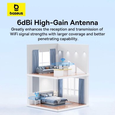 Tinklo adapteris Baseus BS-OH171 USB 150 Mb/s – juodas 12 Tinklo adapteris Baseus BS-OH171 USB 150 Mb/s – juodas 12