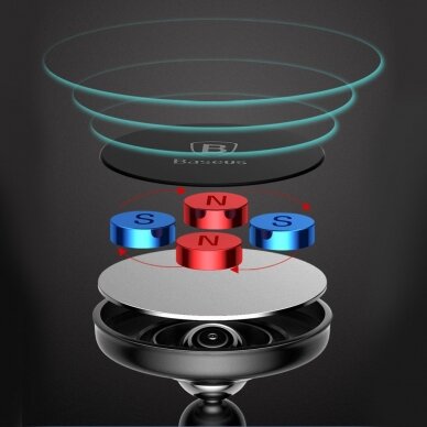 Laikiklis Baseus Bullet An On-board Magnetic Bracket Vehicle Mount Juodas(SUYZD-01) 11
