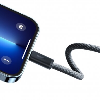 Kabelis Baseus iPhone USB Type C - Lightning 2m, 20W Pilkas (CALD000116) 3
