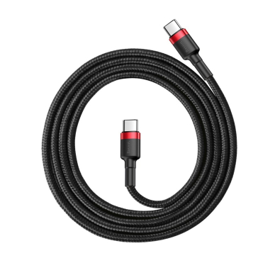 Kabelis Baseus Cafule Durable Nylon Braided Wire Usb-C Pd / Usb-C Pd Pd2.0 60W 20V 3A Qc3.0 1M Juodas-raudonas 3 Kabelis Baseus Cafule Durable Nylon Braided Wire Usb-C Pd / Usb-C Pd Pd2.0 60W 20V 3A Qc3.0 1M Juodas-raudonas 3