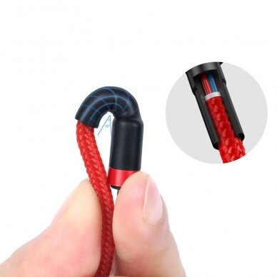 Kabelis Baseus Cafule Cable Durable Nylon Braided Wire Usb-C Pd / Usb-C Pd Pd2.0 60W 20V 3A Qc3.0 1M raudonas 10 Kabelis Baseus Cafule Cable Durable Nylon Braided Wire Usb-C Pd / Usb-C Pd Pd2.0 60W 20V 3A Qc3.0 1M raudonas 10