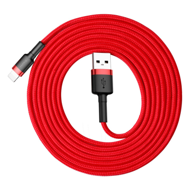 USB Kabelis Durable Nylon Braided Wire Usb / Lightning Qc3.0 1.5A 2M raudonas (Calklf-C09) 5 USB Kabelis Durable Nylon Braided Wire Usb / Lightning Qc3.0 1.5A 2M raudonas (Calklf-C09) 5