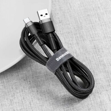 USB Kabelis Durable Nylon Braided Wire Usb / Usb-C Qc3.0 2A 2M Juodas/pilkas (Catklf-Cg1) 3 USB Kabelis Durable Nylon Braided Wire Usb / Usb-C Qc3.0 2A 2M Juodas/pilkas (Catklf-Cg1) 3
