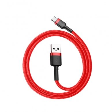 USB Kabelis Durable Nylon Braided Wire Usb / Type-C Qc3.0 3A 0,5M raudonas (Catklf-A09) 7