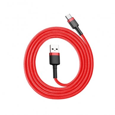 USB Kabelis Durable Nylon Braided Wire Usb / Usb-C Qc3.0 3A 1M raudonas (Catklf-B09) 7