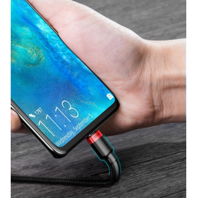Baseus Cafule kabelis su nailoniniu pynimu USB Typ C PD Power Delivery 2.0 100W 20V 5A 2m juodas (CATKLF-AL91) 17 Baseus Cafule kabelis su nailoniniu pynimu USB Typ C PD Power Delivery 2.0 100W 20V 5A 2m juodas (CATKLF-AL91) 17
