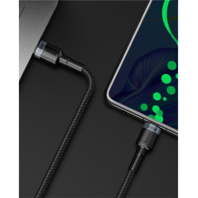 Baseus Cafule kabelis su nailoniniu pynimu USB Typ C PD Power Delivery 2.0 100W 20V 5A 2m juodas (CATKLF-AL91) 20 Baseus Cafule kabelis su nailoniniu pynimu USB Typ C PD Power Delivery 2.0 100W 20V 5A 2m juodas (CATKLF-AL91) 20