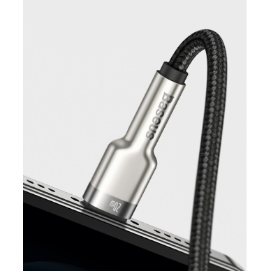 Baseus Cafule Series Kabelis Type-C Į iP PD 20W 1m Juodas 13 Baseus Cafule Series Kabelis Type-C Į iP PD 20W 1m Juodas 13