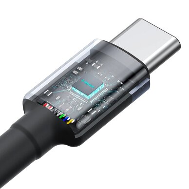 Krovimo kabelių rinkinys Baseus Cafule USB-C / USB-C 100 W 2 m – raudonai juodas ir pilkai juodas (2 vnt.) 5 Krovimo kabelių rinkinys Baseus Cafule USB-C / USB-C 100 W 2 m – raudonai juodas ir pilkai juodas (2 vnt.) 5
