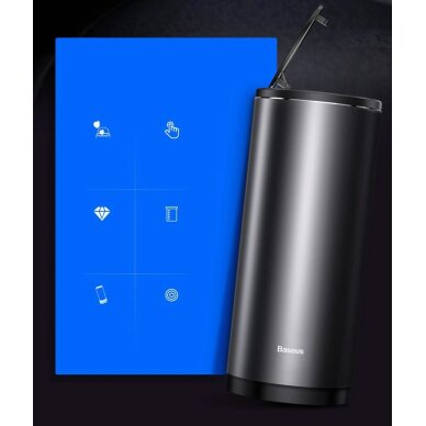 Automobilinė šiukšliadėžė Baseus CRLJT-01 su dangčiu – juoda 12