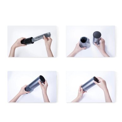 Automobilinė šiukšliadėžė Baseus CRLJT-01 su dangčiu – juoda 24 Automobilinė šiukšliadėžė Baseus CRLJT-01 su dangčiu – juoda 24