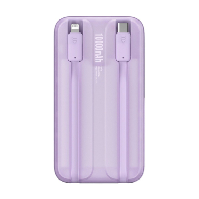 Baseus Comet Series powerbankdisplay 10000mAh 22.5W - violetinis + USB-A / USB-C Kabelis 3 Baseus Comet Series powerbankdisplay 10000mAh 22.5W - violetinis + USB-A / USB-C Kabelis 3