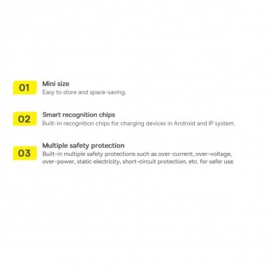 Baseus Compact Charger 3U 17W EU Baltas 20 Baseus Compact Charger 3U 17W EU Baltas 20