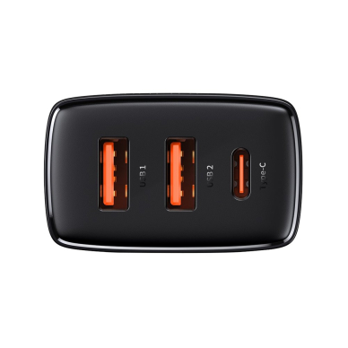 Kompaktinis Greitas Buitinis Įkroviklis Baseus Compact quick charger USB Type C / 2x USB 30W 3A Power Delivery Quick Charge Juodas (CCXJ-E01) 3 Kompaktinis Greitas Buitinis Įkroviklis Baseus Compact quick charger USB Type C / 2x USB 30W 3A Power Delivery Quick Charge Juodas (CCXJ-E01) 3