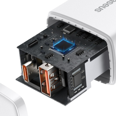 Greitas Buitinis Įkroviklis Baseus Compact USB Type C / USB 20 W 3 A Power Delivery Quick Charge 3.0 Baltas (CCXJ-B02) 5