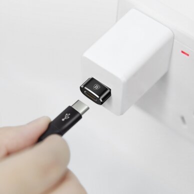 Adapteris Baseus USB Type-C to USB Connector Juodas (CAAOTG-01) 6 Adapteris Baseus USB Type-C to USB Connector Juodas (CAAOTG-01) 6