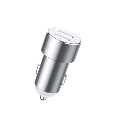 Baseus CRDYQ-0S skirstytuvas: 2x cigarečių lizdas 80W + 2x USB-A 3.1A – sidabrinis 2
