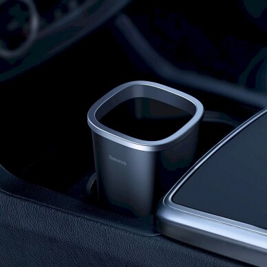 Baseus CRLJT-A01 waste bina car mounted in a cup Laikiklis - Juodas 6 Baseus CRLJT-A01 waste bina car mounted in a cup Laikiklis - Juodas 6