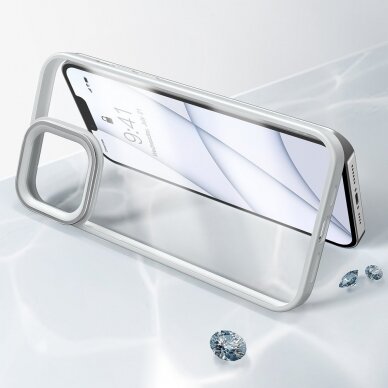 Dėklas Baseus Crystal iPhone 13 Pro Pilkais kraštais (ARJT000413) 9