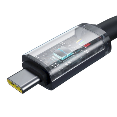Baseus Crystal Shine CB000089 USB-C / USB-C USB3.2 kabelis 100W 20Gb 1.5 m – juodas 4