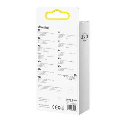Krovimo kabelis Baseus Crystal Shine Series USB-A / USB-C 100 W 1.2 m – juodas (CAJY000401) 5