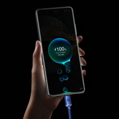 Krovimo kabelis Baseus Crystal Shine Series USB-A / USB-C 100 W 2 m – violetinis (CAJY000505) 13 Krovimo kabelis Baseus Crystal Shine Series USB-A / USB-C 100 W 2 m – violetinis (CAJY000505) 13