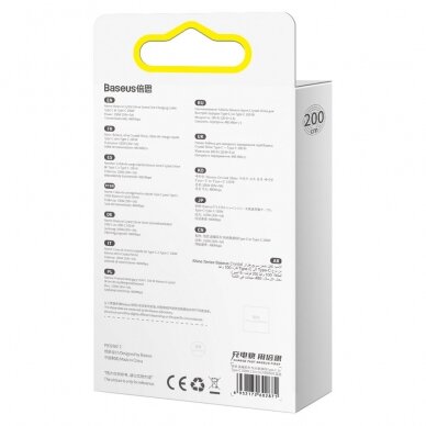 Greito Įkrovimo Kabelis Baseus Crystal Shine Series Type-C į Type-C 100W 2m Mėlynas 5 Greito Įkrovimo Kabelis Baseus Crystal Shine Series Type-C į Type-C 100W 2m Mėlynas 5