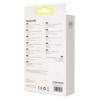 Greito Įkrovimo Kabelis Baseus crystal shine series USB Type A į Lightning 2.4A 2m Mėlynas (CAJY000103) UGLX912 5 Greito Įkrovimo Kabelis Baseus crystal shine series USB Type A į Lightning 2.4A 2m Mėlynas (CAJY000103) UGLX912 5