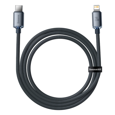 Greito Įkrovimo Kabelis Baseus crystal shine series USB Type C į Lightning 20W 1.2m Juodas (CAJY000201) 3 Greito Įkrovimo Kabelis Baseus crystal shine series USB Type C į Lightning 20W 1.2m Juodas (CAJY000201) 3